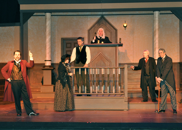 Nathaniel Jones as Solomon Rothschild in 'The Trial of Ebenezer Scrooge', photo by Tanya Zambrowsky